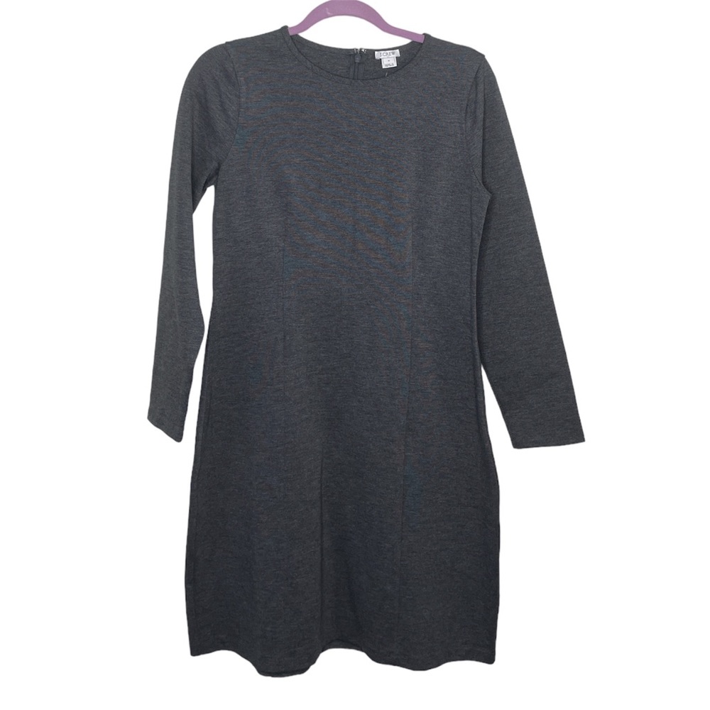 J.CREW Ponte Sheath Dress Size 8 Grey NWT